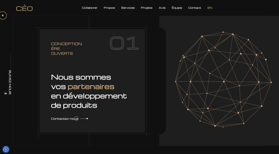 Capture du site CÈO - Conception Ère Ouverte