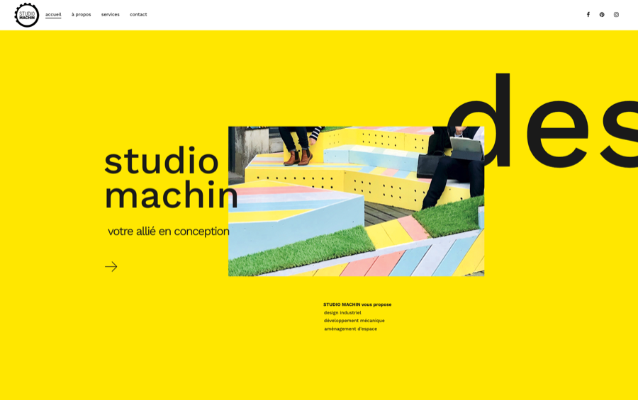 Capture du site studio machin